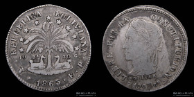 Bolivia. 2 Soles 1863 FP. KM135.2