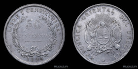 Uruguay. 50 Centesimos 1894. KM16