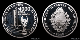 Uruguay. 1000 Pesos 2005. Copa Mundial de Futbol. KM124