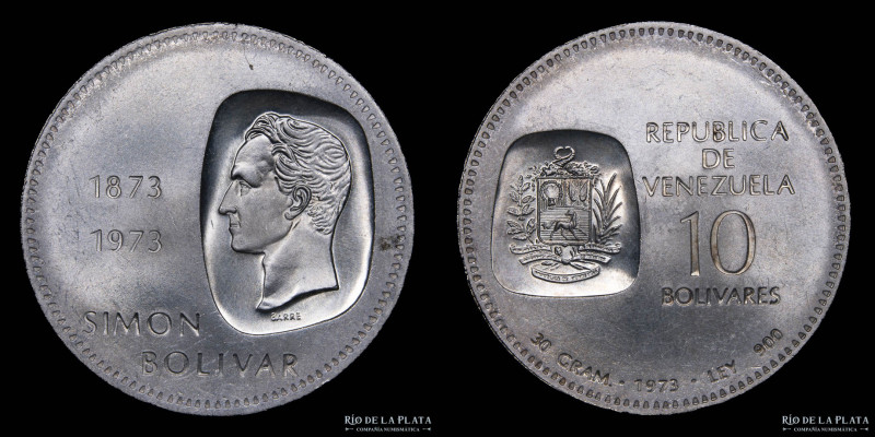 Venezuela. 10 Bolivares 1973. AG.900; 39.0mm; 29.77g. KMY45 (UNC)

Estimate: U...