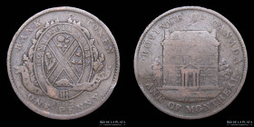 Canada. 1 Penny Token 1842. Bank of Montreal. KMTn19