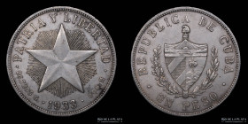 Cuba. 1 Peso 1933. KM15.2