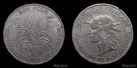 Guadalupe (Francia) 1 Franc 1903. KM46