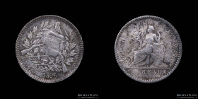 Guatemala. 1/2 Real 1896. KM165