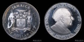 Jamaica. 1 Dollar 1972. Proof. KM57