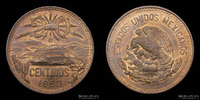 Mexico. 20 Centavos 1953 Mo. Tipo 2. KM440
