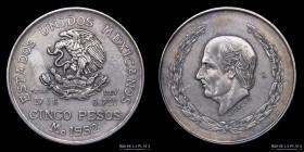 Mexico. 5 Pesos 1952. Hidalgo. KM467