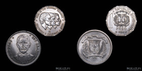 Republica Dominicana. Lote x2. 1 Peso 1979-1984