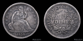 USA. Dime 1838. Seated Liberty. KM62