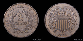 USA. 2 Cents 1864. Union Shield KM94
