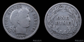 USA. Dime 1897 S. Barber. KM113