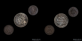 USA. Lote x3. 1 Cent 1854 a 1906. A estudiar