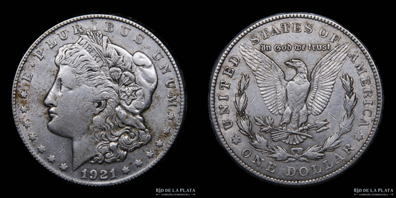 USA. 1 Dollar "Morgan" 1921. AG.900; 28.0mm; 26.8g. KM110. (VF+)

Estimate: US...