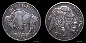 USA. Big Nickel. 2 Onzas troy. Plata