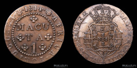 Angola. 1 Macuta 1814. Juan Principe Regente. KM46
