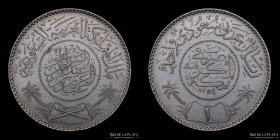 Arabia Saudita. Abd al-Aziz. 1 Riyal 1935 (AH1354) KM18