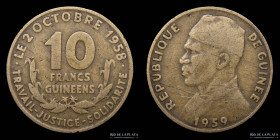 Guinea. 10 Francs Guineens 1959. KM2