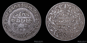 Kutch (India: Estado Principesco) Khengarji III. 5 Kori 1882