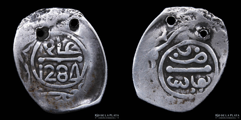 Marruecos. Sidi Mohammed IV (1859-1873) 1 Dirham 1284 (1867/8) Ceca Fes. Plata; ...