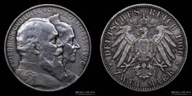 Baden. Friedrich I. 2 Mark 1906. KM276