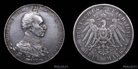 Prusia. Wilhelm II. 3 Mark 1913 A. KM535