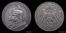 Prusia. Wilhem II. 2 Mark 1901 A. KM525