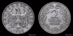 Alemania. Weimar. 2 Marks 1926 J. KM45