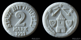 Alemania. Weimar. Bitterfeld Notgeld Porcelana 2 Mark 1921