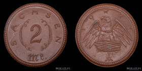 Alemania. Weimar. Sachsen Notgeld Porcelana 2 Mark 1921