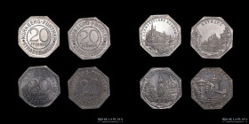 Alemania. Lote x4. Fichas de tranvia. Nuremberg y Fürth