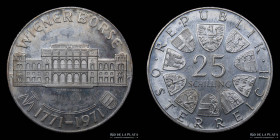 Austria. 25 Schilling 1971. Conmemorativa 200 años Bolsa de Viena. KM2910