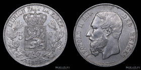 Belgica. 5 Francs 1873. KM24