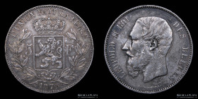 Belgica. 5 Francs 1875. KM24