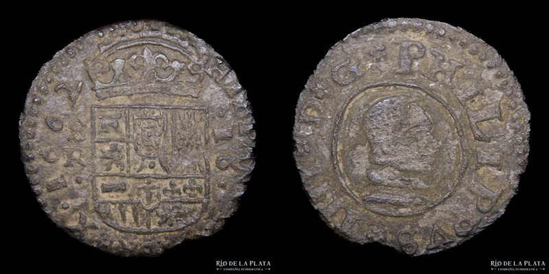 España. Felipe IV (1621-1665) 16 Maravedis 1662. Cobre; 24mm; 3,13g. Cayón 5241 ...