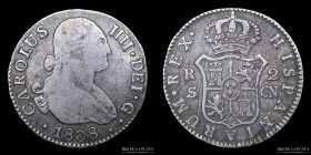 España. Carlos IV. 2 Reales 1808 SCN. KM430.2