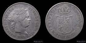España. Isabel II. 20 Centavos 1865. KM625.1