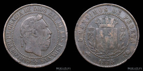 España. Carlos VII. 5 Centimos 1875. KM669