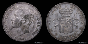 España. Alfonso XII. 2 Pesetas 1882. KM678.2