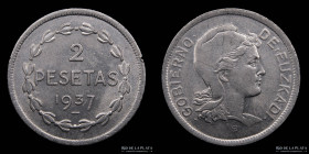 España. Euskadi. 2 Pesetas 1937. KM2