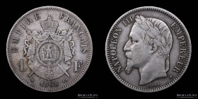 Francia. Napoleon III. 1 Franc 1868 BB. KM806.2