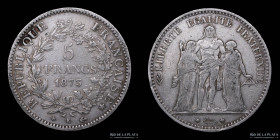 Francia. 5 Francs 1873 K. KM820.2