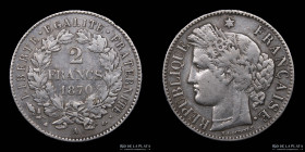 Francia. 2 Francs 1870 A. KM817