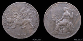 Grecia. Islas Jonicas. Jorge III. 2 Lepta 1819. KM31
