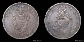 Irlanda. Jorge III. 1 Penny 1805. KM148