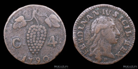 Napoles. Fernando IV. 4 Cavalli 1790. KM201