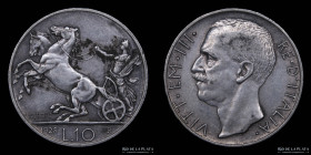 Italia. V. Emanuele III. 10 Lire 1928 R. KM68.1