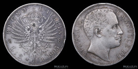 Italia. V. Emanuele III. 2 Lire 1905 R. KM33