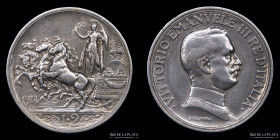 Italia. V. Emanuele III. 2 Lire 1914 R. KM55