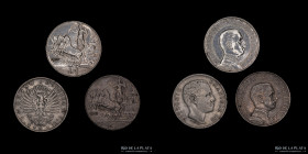 Italia. V. Emanuelle III. Lote x3. 1 Lira 1902 a 1913