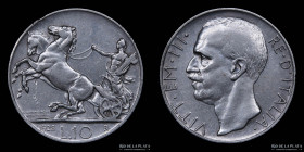 Italia. V. Emanuele III. 10 Lire 1928 R. KM68